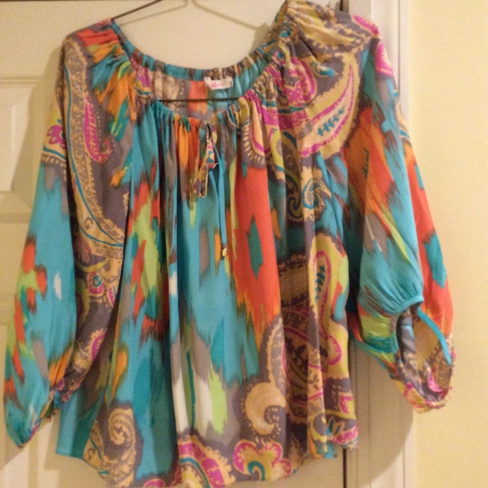 Print Silk Blouse